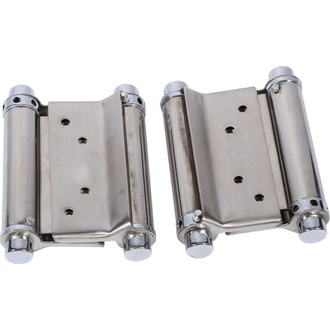 Lot de 2 charnières à ressort à double action de 7,6 cm (3 pouces) pour porte battante de saloon/café (1/5)