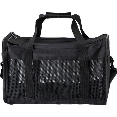 Cage de transport pliable pour chiens et chats : 42 x 27 x 28 cm, avec gamelle, portable (noir)