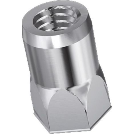 Douilles taraudées Rivklé auto-affleurantes fût semi hexagonal acier zingué diamètre 6 boîte de 100 pièces - RIVKLE (1/3)