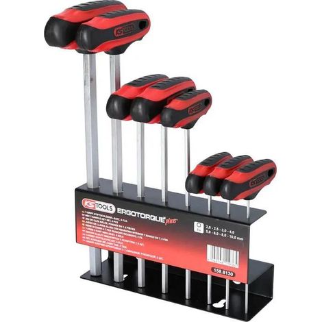 Kstools Juego de llaves profesionales cromadas 8 piezas