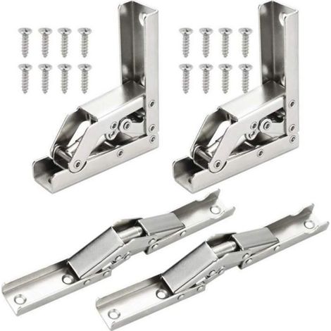 Charnières pliables pour meubles - Pliables à 90°/180° - Acier laminé à froid - Résistantes à la corrosion (1/4)