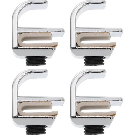 Poignées de Porte en Alliage de Zinc sans Perçage 4 Pièces pour Verre 3-5 Mm Accessoires pour Portes Coulissantes et Armoires Verre Remplacement Facile et Antidérapant (1/5)
