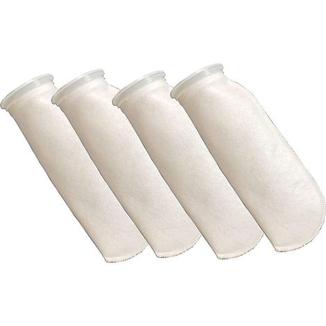 Lot de 4 chaussettes filtrantes de 200 microns - Filtres de décantation pour aquarium/bassin