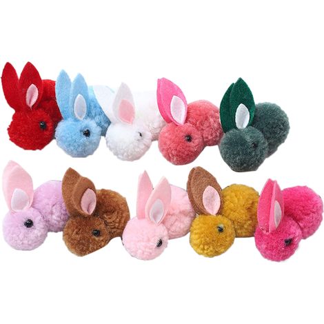 Niedliche und weiche Hasenhaarspange für Frauen, Mädchen, Ostern, Babys, Kinder, Teenager (Farbe zufällig) (1/5)
