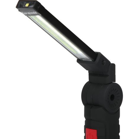 Große, wiederaufladbare, faltbare magnetische COB+LED-Arbeitsleuchte für Inspektion, Wartung und Notfälle. (1/5)