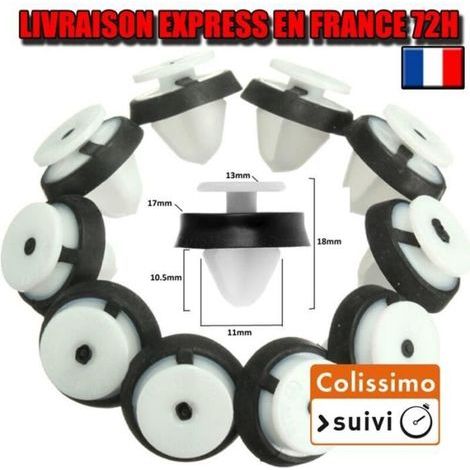 x10 Clips de Fixation Garniture Porte Renault Citroen Peugeot Fiat Lancia Opel Dacia