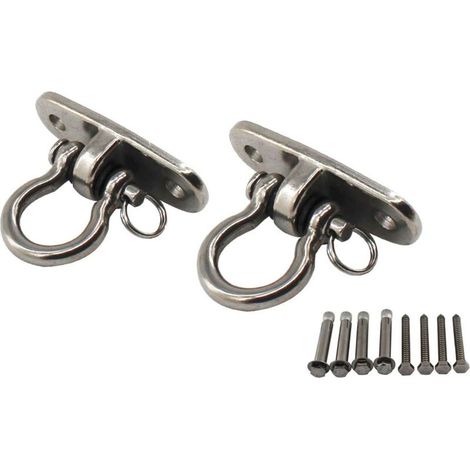 2Pcs 304 Stainless Steel Fixed Hooks for Concrete, Wood, Hammock, Yoga (1/5)