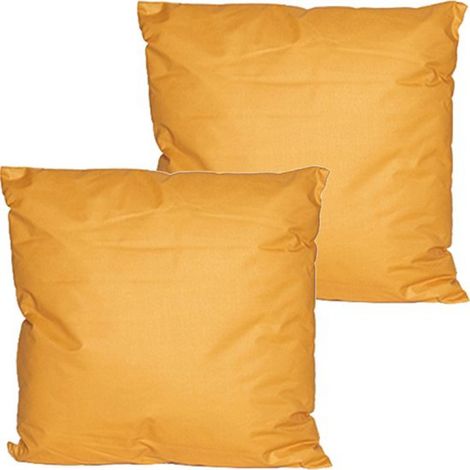 Coussins d'extérieur de la collection Anna - Lot de 2 - Jaune ocre - 60 x 60 cm - Intérieur/Extérieur (1/2)
