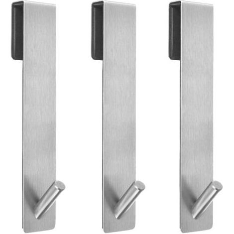 Duschhaustürhaken (7,5 Zoll), Edelstahl-Handtuchhaken, Hochleistungshaken für Bademäntel, Handtücher, 3er-Pack, Silber (1/5)