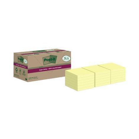 Post-it Haftnotiz Super Sticky Recycling 654 RSSCY 14+4F ge 18 St. (1/2)