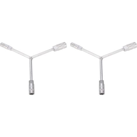 2 Clés Hexagonales 3 Voies en Y Type Douille Interne 12/14/17mm pour Entretien Vélo (1/5)