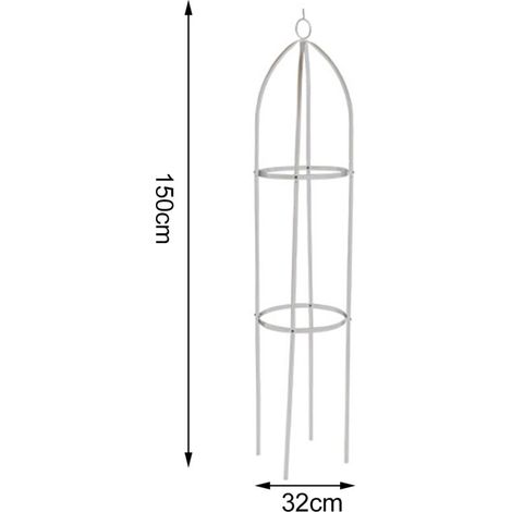 Support à Plantes en Fer pour Jardin, Treillis à Fleurs Extérieur DIY pour Rosiers et Plantes Grimpantes (1/5)