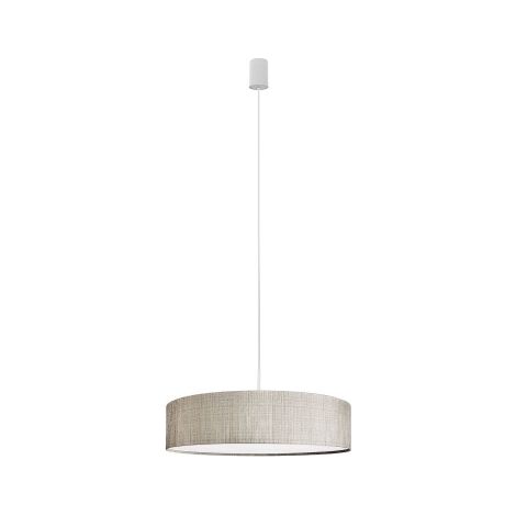 Suspension Nowodvorski TURDA grise tissu Ø50cm 3xE27