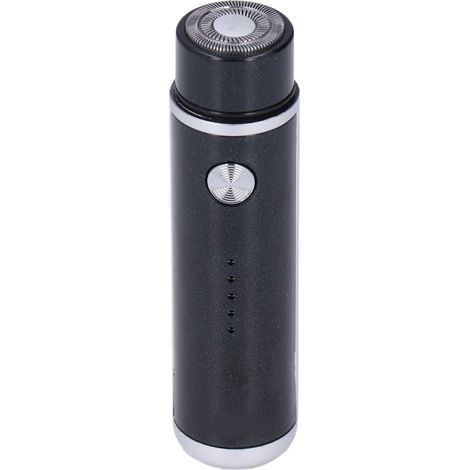 Tragbarer Mini-Elektrorasierer mit USB-Aufladung, Trimmer für Damen und Herren, ideal für Reisen, Schwarz (1/5)