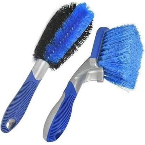Pack de 2 cepillos para ruedas y neumáticos, XU, cepillos de limpieza para ruedas de coche, producto de alta calidad, duradero y fiable, materiales seleccionados - KZQ (1/4)