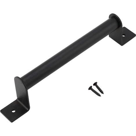 Sollbry Poignée de Porte Grange Quincaillerie Noire Robuste pour Porte de Grange en Acier au Carbone avec poignée de Porte Robuste pour Porte de Grange coulissante (1/5)