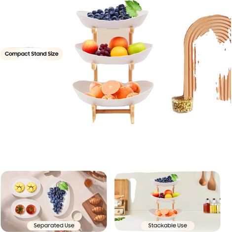 Soporte para tartas de varios niveles, acrílico resistente, 30 cm de alto, 25 cm de diámetro de base, apto para postres, diseño ligero. (1/5)
