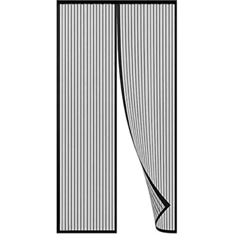 Zanzariera magnetica per porte con potenti magneti, tenda a rete resistente per proteggere dagli insetti, 100 x 210 cm, nera