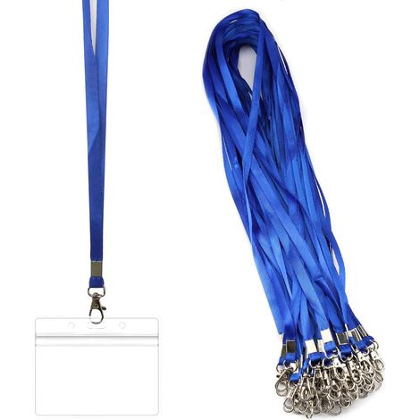 Paquete de 50 cordones de nailon de 45,7 cm con llaveros metálicos para llaves, teléfonos, carteras y credenciales. (1/5)