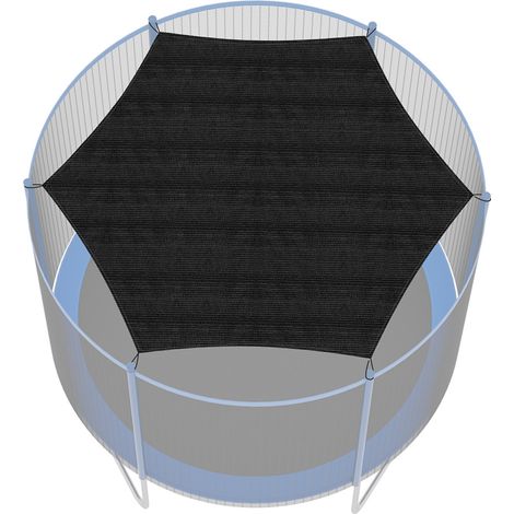 Randaco Copertura Trampolino 306 cm 10FT, Tenda Parasole Oxford Impermeabile Anti-UV Blu per 8 Pali