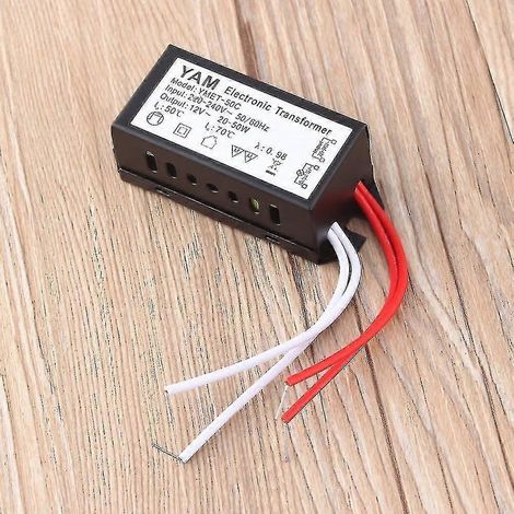 Transformateur électronique pour lampe halogène 220 V CA vers 12 V (driver LED 20-50 W)