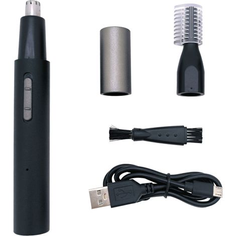 Tondeuse à poils de nez multifonctionnelle - Tondeuse à nez - Tondeuse à nez rechargeable - Tondeuse à poils de nez - Tondeuse à sourcils - Tondeuse à poils d'oreilles - Rechargeable par USB - Unisexe (1/5)