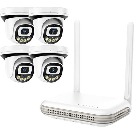 Système de caméra de sécurité à domicile Système de vidéosurveillance sans fil H.265 8CH Wifi Xmeye NVR 4CH 3MP 5MP TF carte Wifi IP caméra de sécurité Audio vidéo Kit de Surveillance ( Size : None , (1/5)