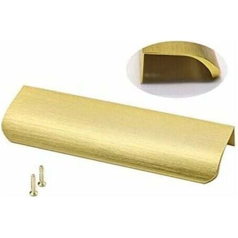 Set mit 10 Küchenprofilgriffen, Küchenschrankgriffen, Gold-Finish, unsichtbare Griffe – LS7027GD128 Aluminiumprofilgriff, 128 mm (1/5)