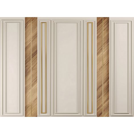 Papier peint panoramique - Élégant 3D - 130 cm x 97 cm (1/2)