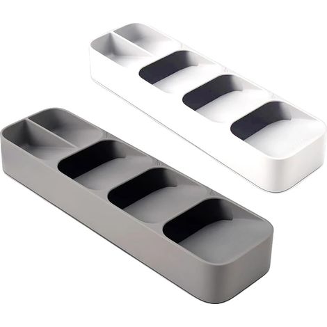 Tiroir de rangement pour couverts, organisateur compartimenté, design gain de place, MIX-2PCS (1/2)