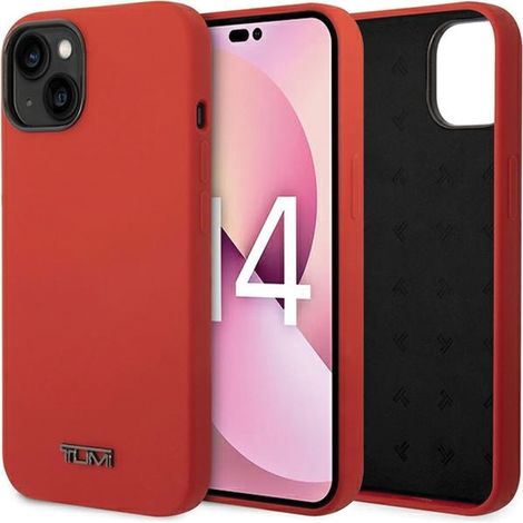 Custodia rigida rossa in silicone liquido Tumi TUHCP14MSR per iPhone 14 Plus / 15 Plus 6.7. (1/5)