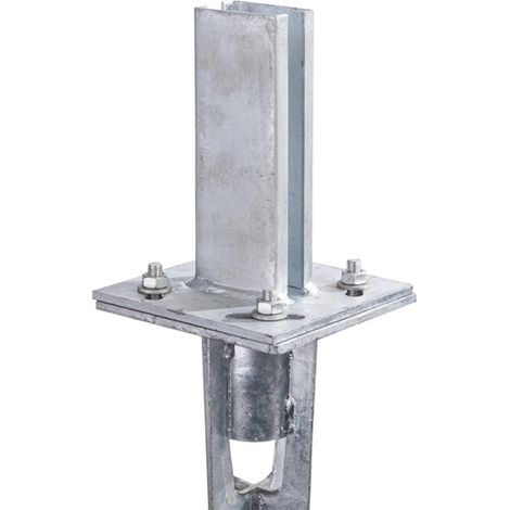 ALBERTS Einschlag-Bodenhülse für 60x40-Zaunpfosten, feuerverzinkt, Länge 910 mm (1/4)