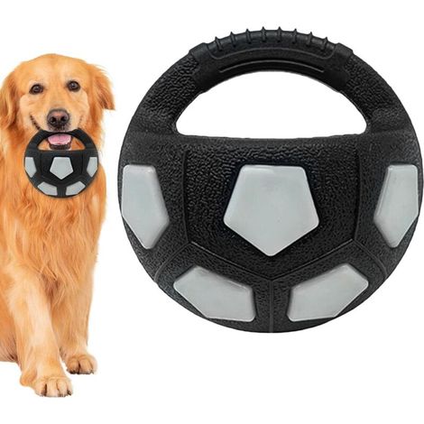 Ballon de football pour chien avec poignée et effet sonore (1/5)