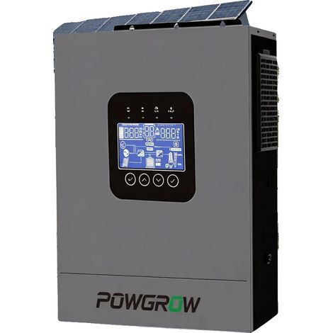 Inversor solar híbrido, 12000W, 48V, corriente de carga de 160A, rango de voltaje MPPT 60-450V, dimensiones 58x50x20,8cm (1/5)