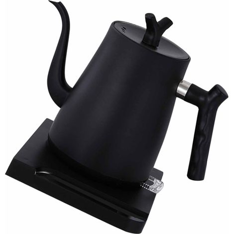 Bouilloire électrique noire pour la maison, le bureau, la préparation du thé et l'hôtellerie - idéale pour une utilisation domestique, au bureau ou à l'hôtel - (1/5)