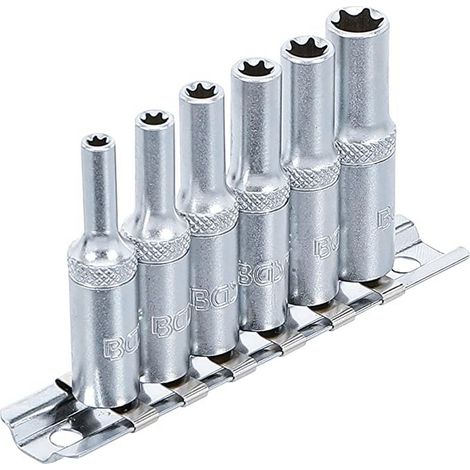 Jeu 6 douilles extra longues carre 1/4 profil torx e bgs de e4 à e10 (1/3)