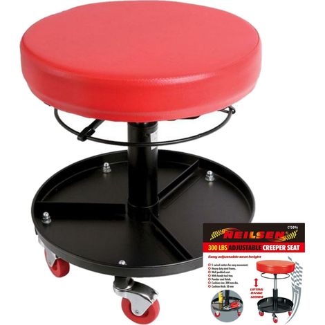 MECHANICS CREEPER SEAT SWIVEL WHEELS STOOL CHAIR TROLLEY PADDED GARAGE CT5096 (1/2)