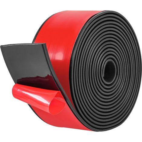 Bande Caoutchouc Adhesif 40mm2mm3m Autocollantes Rouleau Caoutchouc Plaque pour Joints Protection De Sol Anti-Vibration Antidérapant (100mm(B) x2mm(D) x3m(L))
