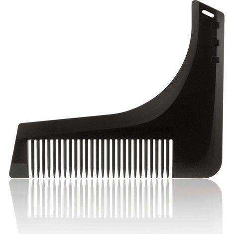 Peigne à barbe et aide au rasage - 11.5 x 9.5 cm - Noir - Vivezen