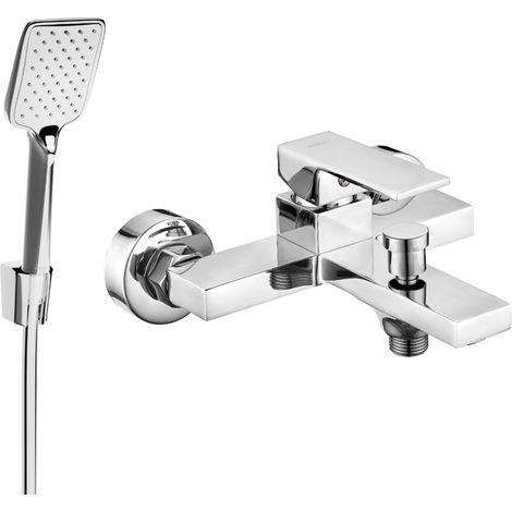 Mexen Uno R62 rubinetto da bagno con set doccia, cromo - 7143R62-00 (1/3)