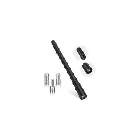 Antenne Voiture Courte Universel FM Dab Antenne Voiture 18 cm Antenne Autoradio Antenne Toit pour Une Réception AM/FM Optimale avec Super Compatibilité Vis M4, M5, M6 (1/5)