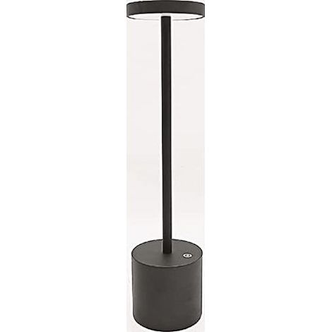 Vigor 3428720 Scilla Lampada da Tavolo LED 3 W 200 lm Dimmerabile Ricaricabile USB 3000 K colore Antracite