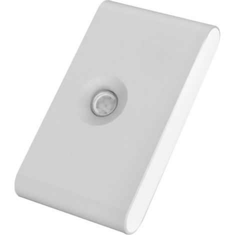 Veilleuse murale monobloc à capteur, rechargeable, blanche, idéale pour les armoires, les chambres, les salles de bain et les couloirs. (1/4)