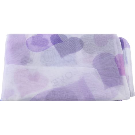 Rideau occultant porte-fenêtre pour chambre salon décoration (Cœur Violet)