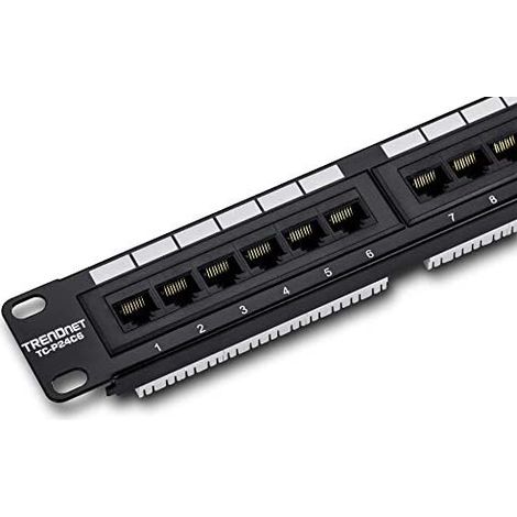 Patch Panel TRENDnet TC-P24C6/ 24 Puertos/ Cat.6/ Altura 1U (1/5)
