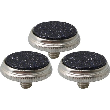 Lot de 3 boutons de trompette en alliage argenté avec incrustation de ciel étoilé (1/3)
