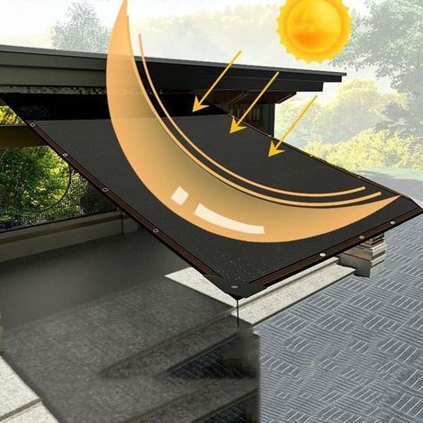 Vela ombreggiante rettangolare 4 x 5 m, per giardino, terrazzo, con occhielli, per serra e piante (1/4)