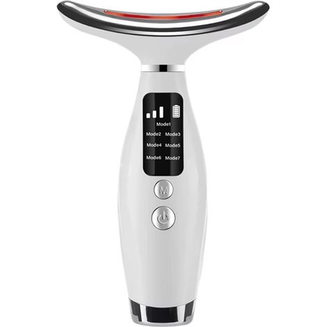 TRADE SHOP - Massaggiatore Viso Collo Lifting Elettrico Antirughe Dispositivo Bellezza Led Ems Gua Sha - (1/5)