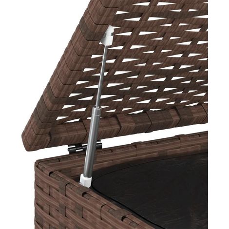 vidaXL Aufbewahrungsbox für Gartenkissen Geflochtenes Kunstharz Braun 100x97,5x104cm