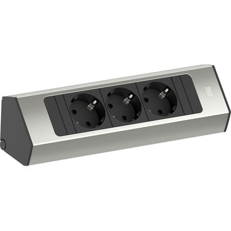 BACHMANN CASIA 2 3xCEE7/3 2,0m AEH Edelstahl-Optik, 932.000